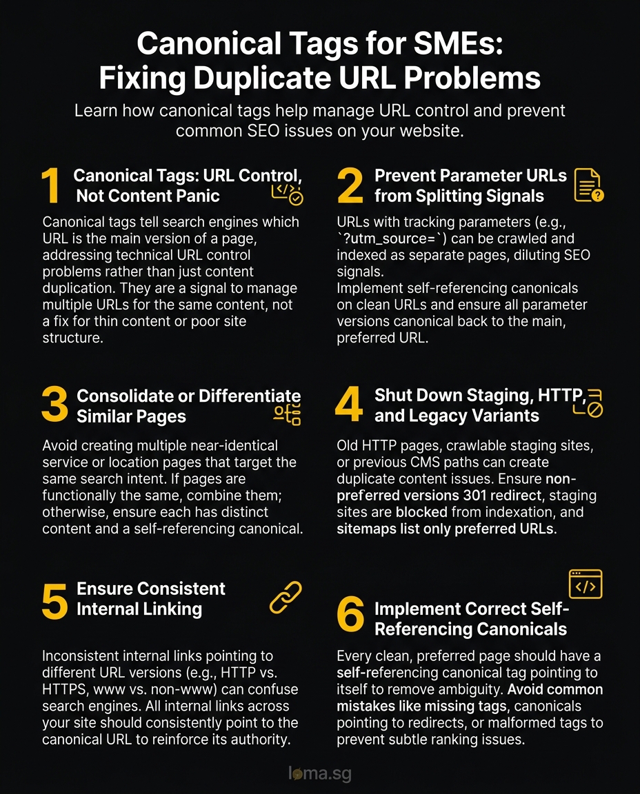 Infographic: Canonical Tags Audit Checklist