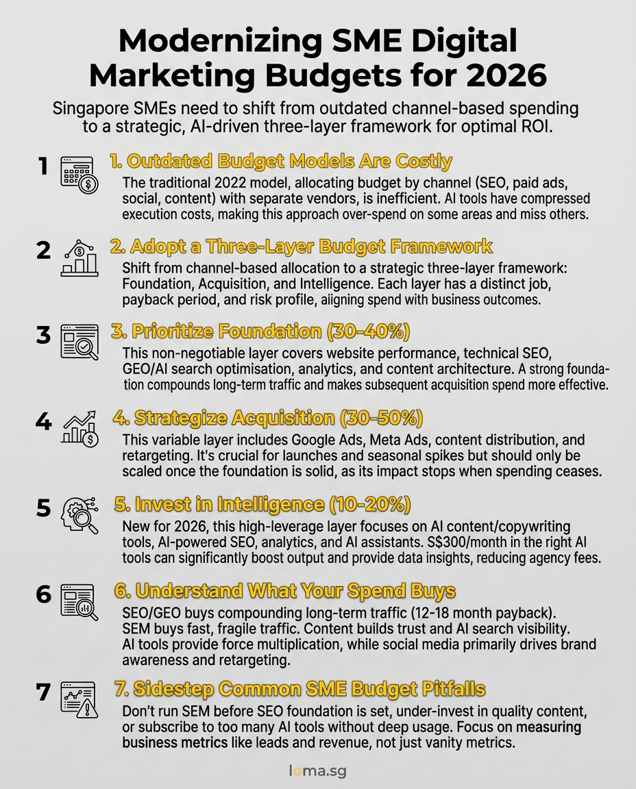 Infographic: Digital Marketing Budget Framework for Singapore SMEs 2026