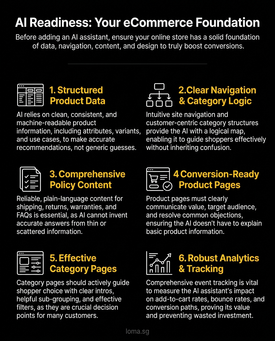 Infographic: AI readiness checklist for ecommerce stores
