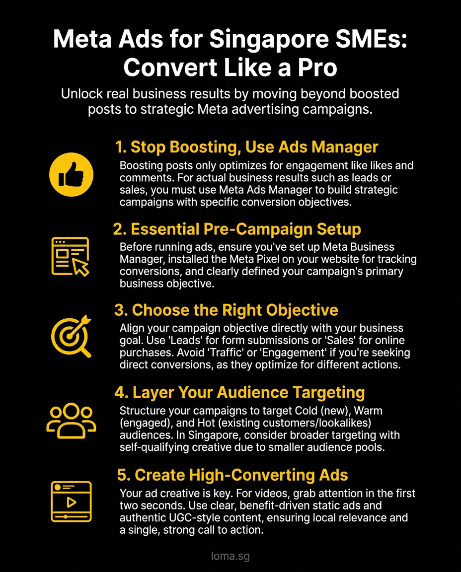Infographic: Meta Ads for Singapore SMEs: Convert Like a Pro